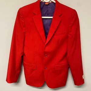 Boys Red Suit Blazer